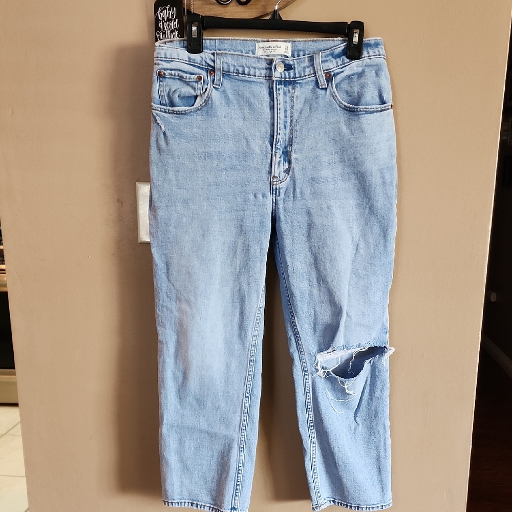Abercrombie & Fitch Light Blue Boyfriend Jeans